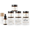 Das Allrounder-Set | Propolis Kapseln & 20% Tinktur + Gelée Royale Kapseln & pur/frisch + Manuka Honig - VITALOVE - Naturprodukte