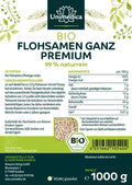 Bio Flohsamen ganz - Indische Flohsamen - 99 % naturrein - Premiumqualität - 1000 g - VITALOVE - Naturprodukte