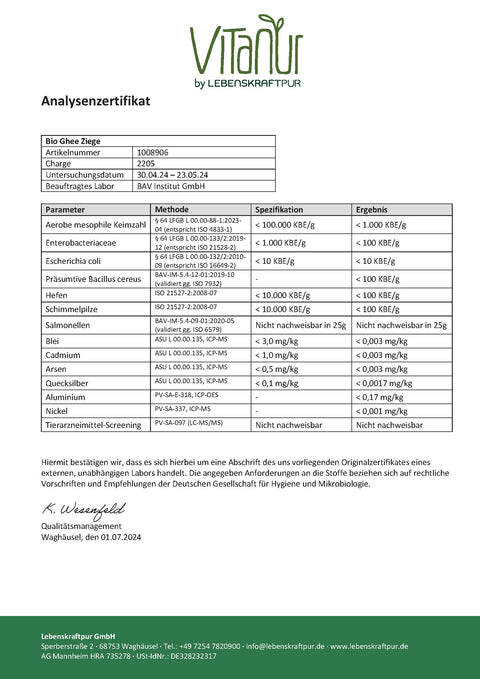 Bio Ghee Ziege