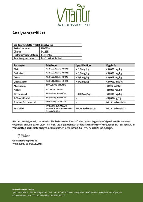 Bio Zahnkristalle® Xylit & Eukalyptus