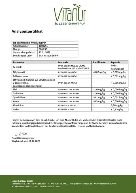 Bio Zahnkristalle® Xylit & Ingwer