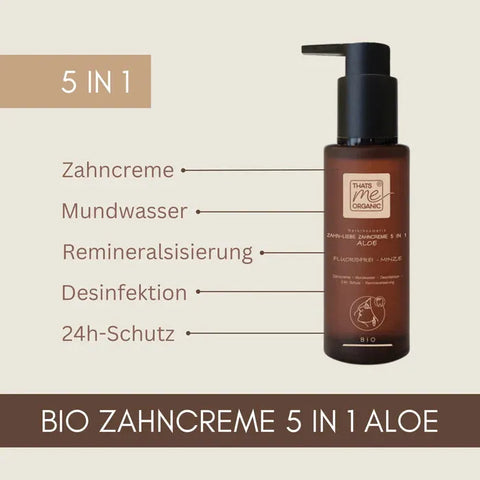 Bio-Zahncreme Zahn-Liebe 5 in 1 Aloe 100ml- Fluoridfrei - VITALOVE - Naturprodukte