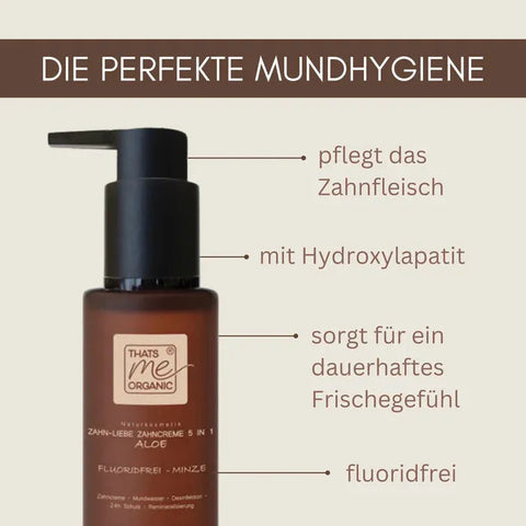 Bio-Zahncreme Zahn-Liebe 5 in 1 Aloe 100ml- Fluoridfrei - VITALOVE - Naturprodukte