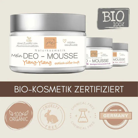 Deo-Mousse Exotik Ylang Ylang 24h+ Deo wie Creme ohne Aluminium Naturkosmetik 50ml - VITALOVE - Naturprodukte