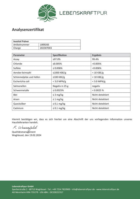 Inositol Pulver