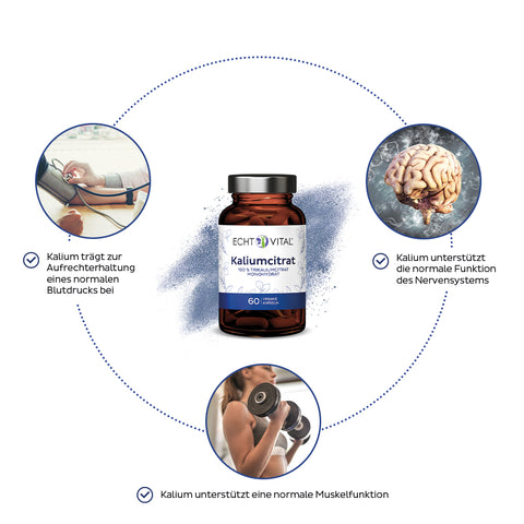 Kaliumcitrat - 1 Glas mit 60 Kapseln