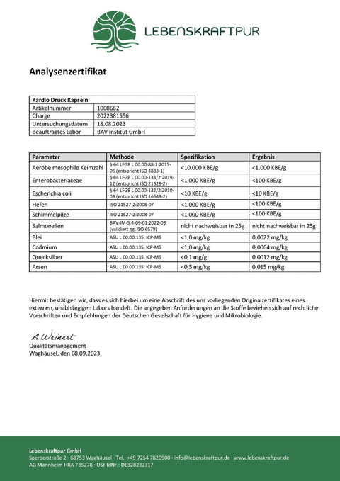 Kardio Druck Kapseln