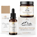 Das Kinder Set | Manuka Honig MGO 400 + Propolis Tinktur (alkoholfrei) - VITALOVE - Naturprodukte