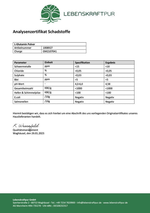 L-Glutamin Pulver