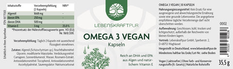 Omega 3 Vegan Kapseln