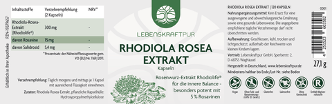 Rhodiola Rosea Extrakt Kapseln