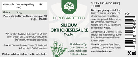 Silizium Orthokieselsäure Tropfen