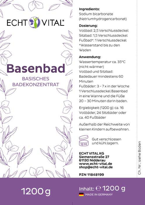 ECHT VITAL BASENBAD - 1 Dose mit 1200 g