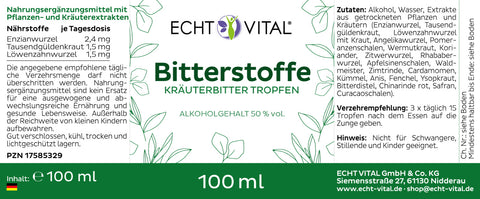 Bitterstoffe - 1 Pipettenflasche mit 100 ml