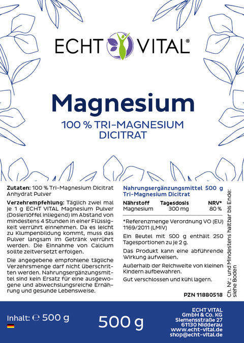 Tri-Magnesium - Beutel mit 500 g Pulver