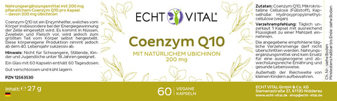 Coenzym Q10 - Glas mit 60 Kapseln