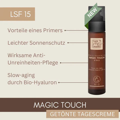 Magic-Touch getönte BIO-Tagescreme Slow Aging 50ml im Glas (vegan) - VITALOVE - Naturprodukte