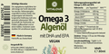 Vegane Omega 3 Algenöl Tropfen - mit DHA und EPA - 30 ml - VITALOVE - Naturprodukte