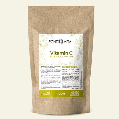 Vitamin C - Beutel mit 100 g Pulver