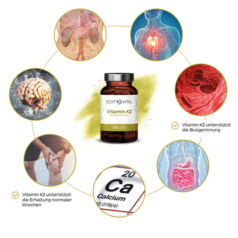 Vitamin K2 - 1 Glas mit 60 Kapseln