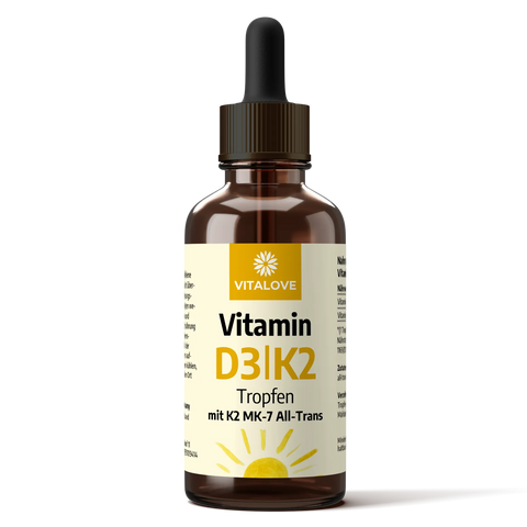 Vitamin D3 / K2 MK7 All-trans - Tropfen 50 ml - VITALOVE - Naturprodukte