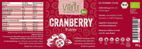 Bio Cranberry Pulver