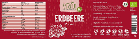 Bio Erdbeere Pulver