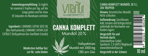 Canna Komplett Mundöl 20%