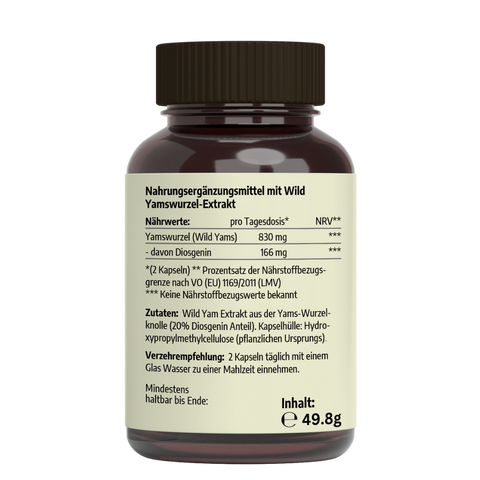 Wild Yam Extrakt - 20 % Diosgenin - 120 Kapseln (vegan)