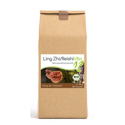 Organic Ling Zhi / Reishi - 120 capsule in un barattolo