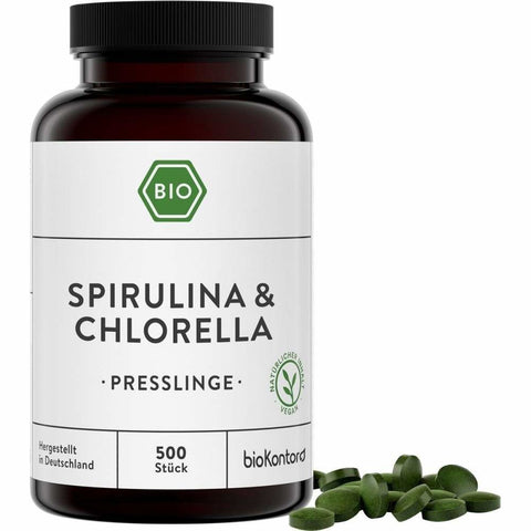 Bio Spirulina und Chlorella Presslinge - vegan