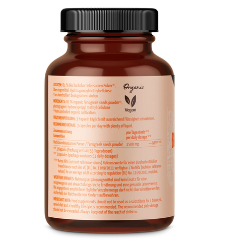 Bockshornklee Kapseln Bio (160 Kapseln) - VITALOVE - Naturprodukte