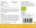 Bio Gerstengras - 500g Pulver im Vorratsbeutel - VITALOVE - Naturprodukte