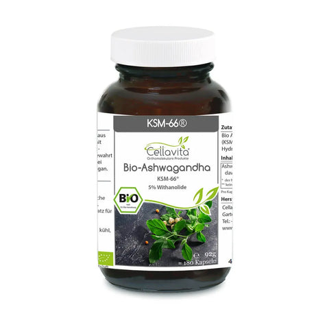 Bio Ashwagandha KSM-66® 180 Kapseln - VITALOVE - Naturprodukte