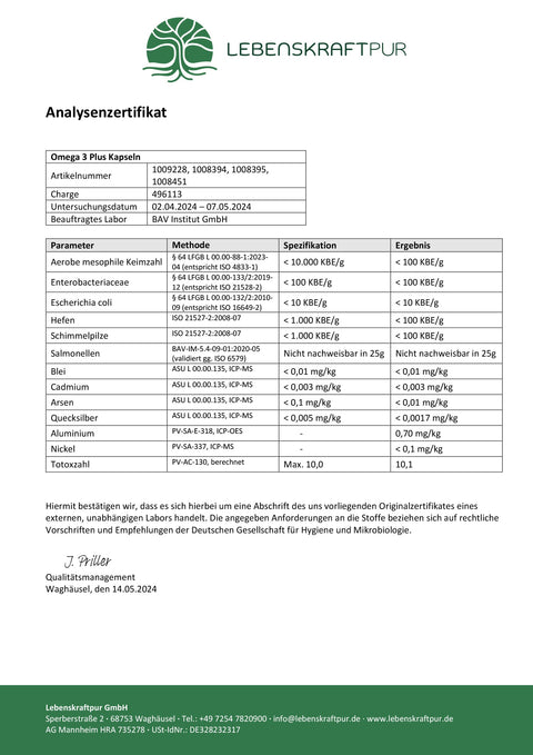 Omega 3 Plus Kapseln