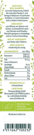 Bio Hanföl - 250 ml - VITALOVE - Naturprodukte