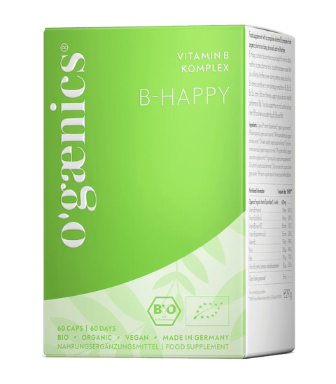 B-Happy - Bio Vitamin B-Komplex - 60 Kapseln - VITALOVE - Naturprodukte